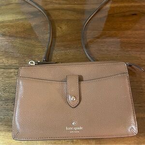 Kate Spade Tan Pebbled Leather Jackson Street Crossbody Bag